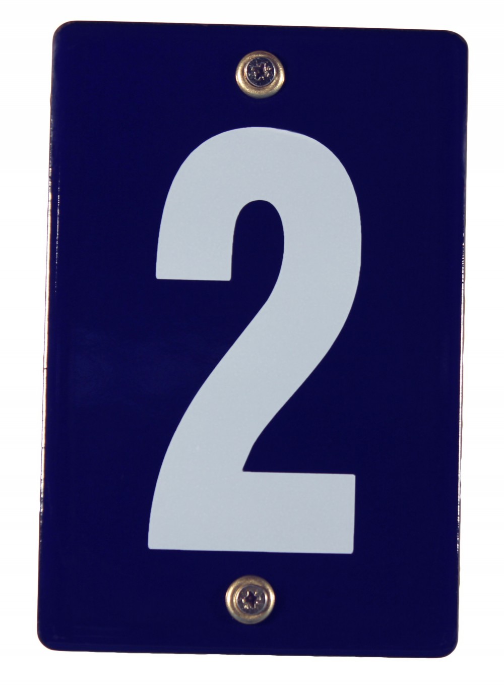 12x8-Hausnummer_2 Hausnummernschild 2 Emaille Hausnummer Schild 12x8 cm Haus Nummer Zahl Ziffer Metallschild