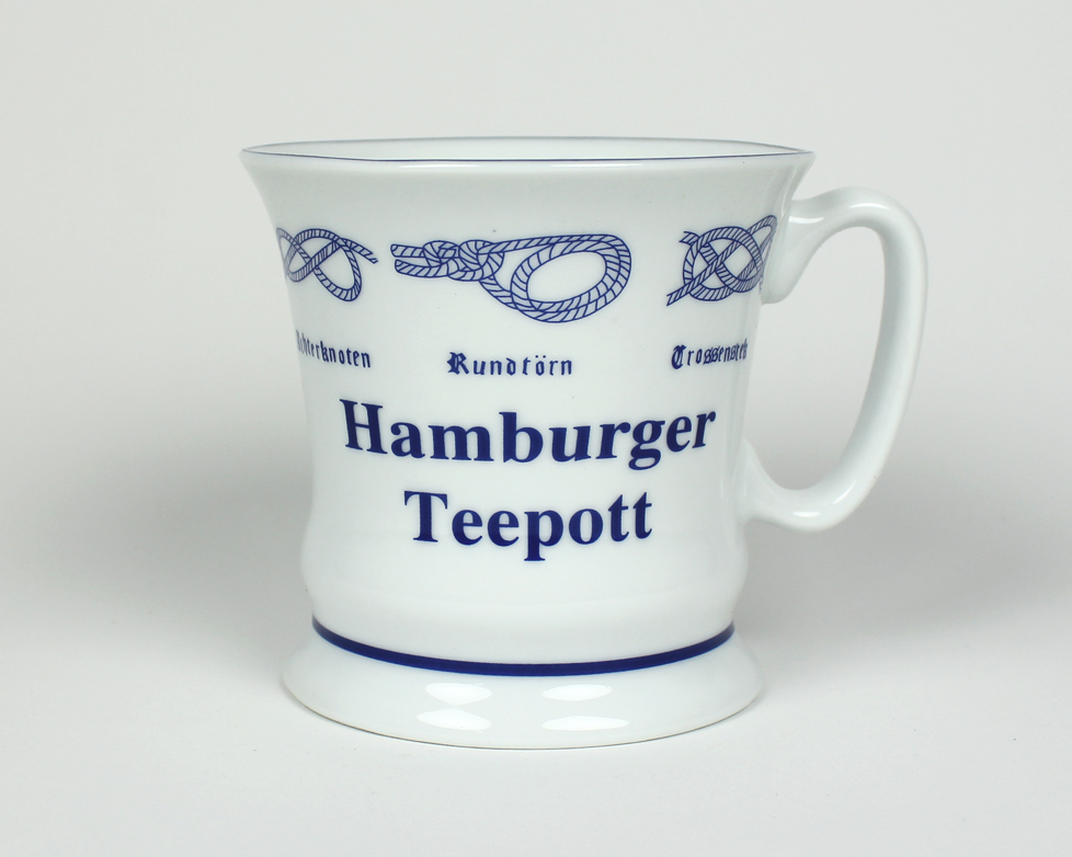 Hamburger-Teepott_hoch Hamburger Teepott mit Seemannsknoten hoch