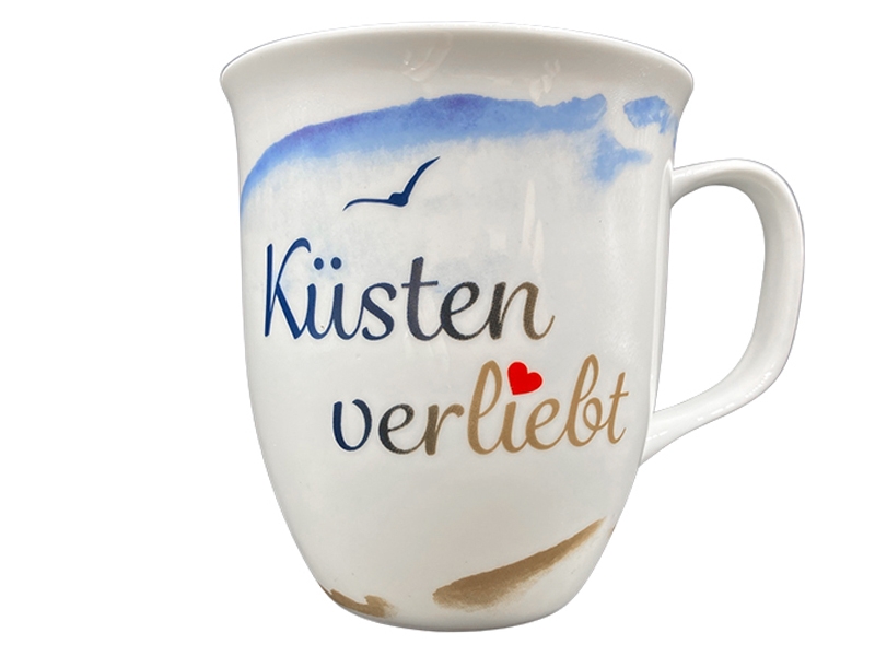 Küsten verliebt Maritimer Becher Tasse Kaffeebecher Andenken Leuchtturm