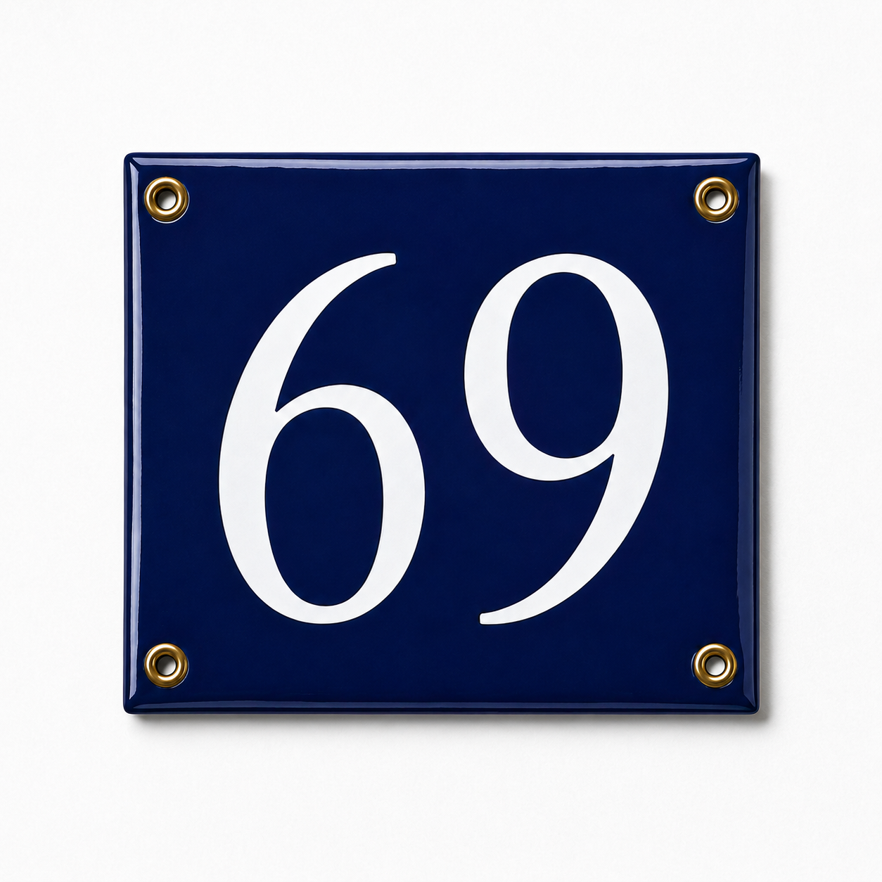 Emaille Hausnummernschild nach Wunsch 12x14cm selber gestalten (Ohne Rahmen)