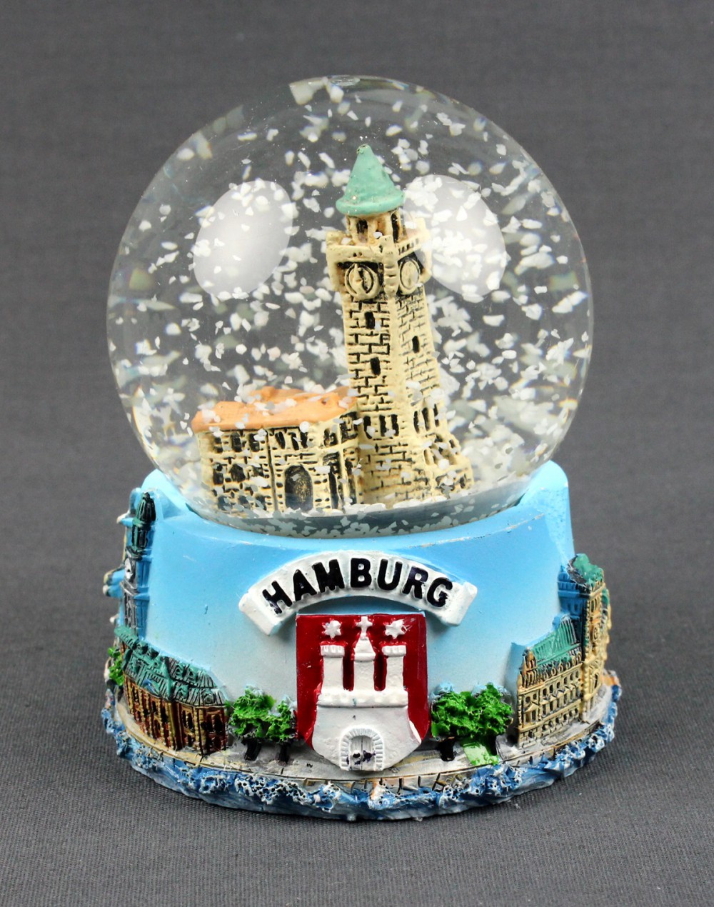 Schneekugel mit Hamburg St. Pauli Landungsbrücken 9x7 cm Schüttelkugel Glitzerkugel