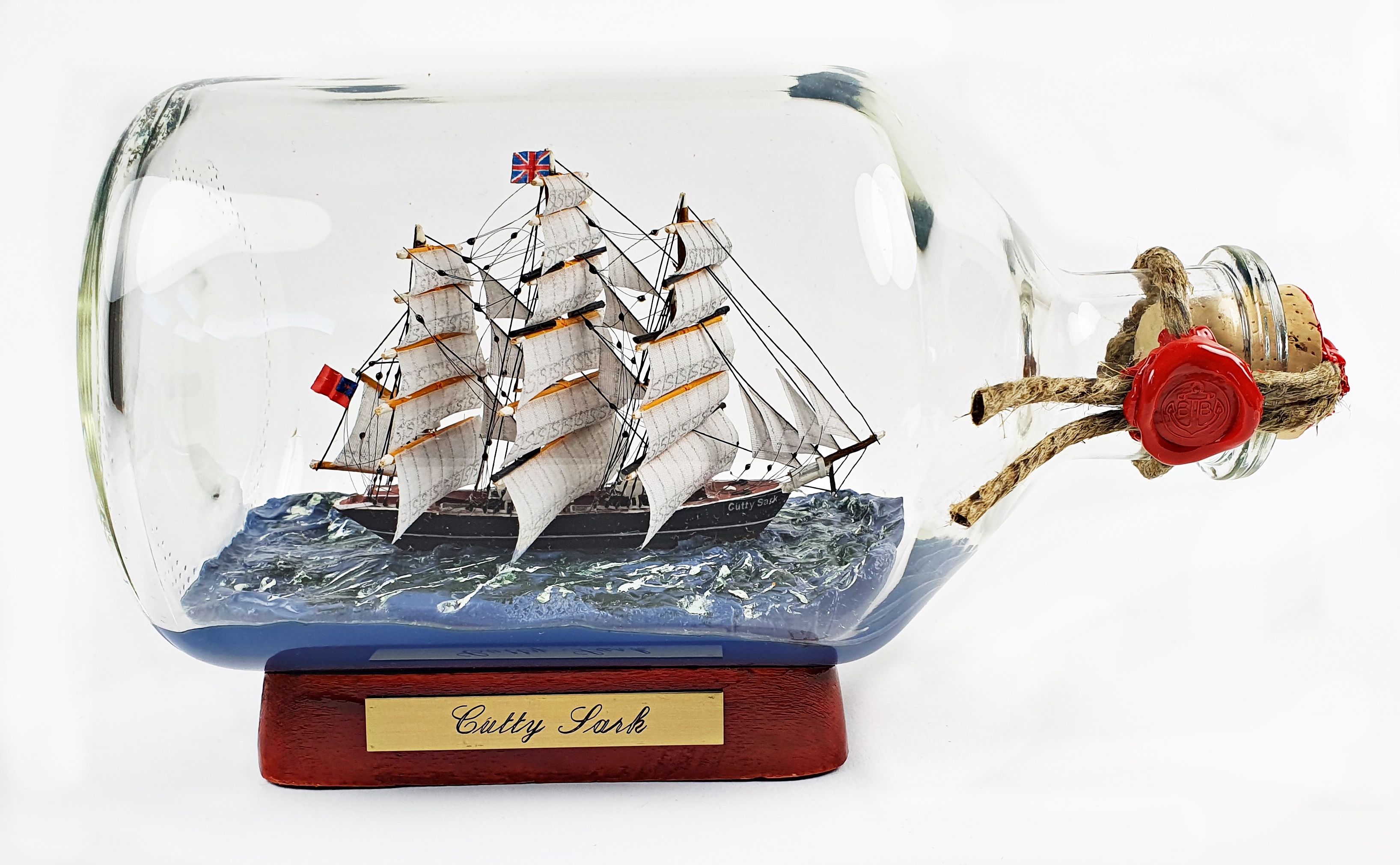 buddelschiff-cutty-sark Cutty Sark 1 Liter Apothekerflasche Buddelschiff Museumsqualität