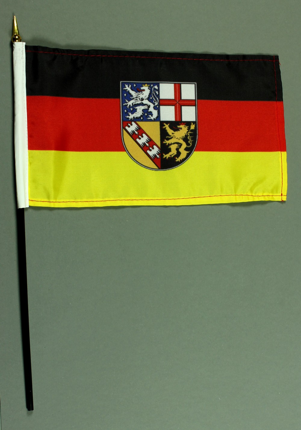 Tischflagge Saarland 15x25 cm BASIC optional mit Tischflaggenständer