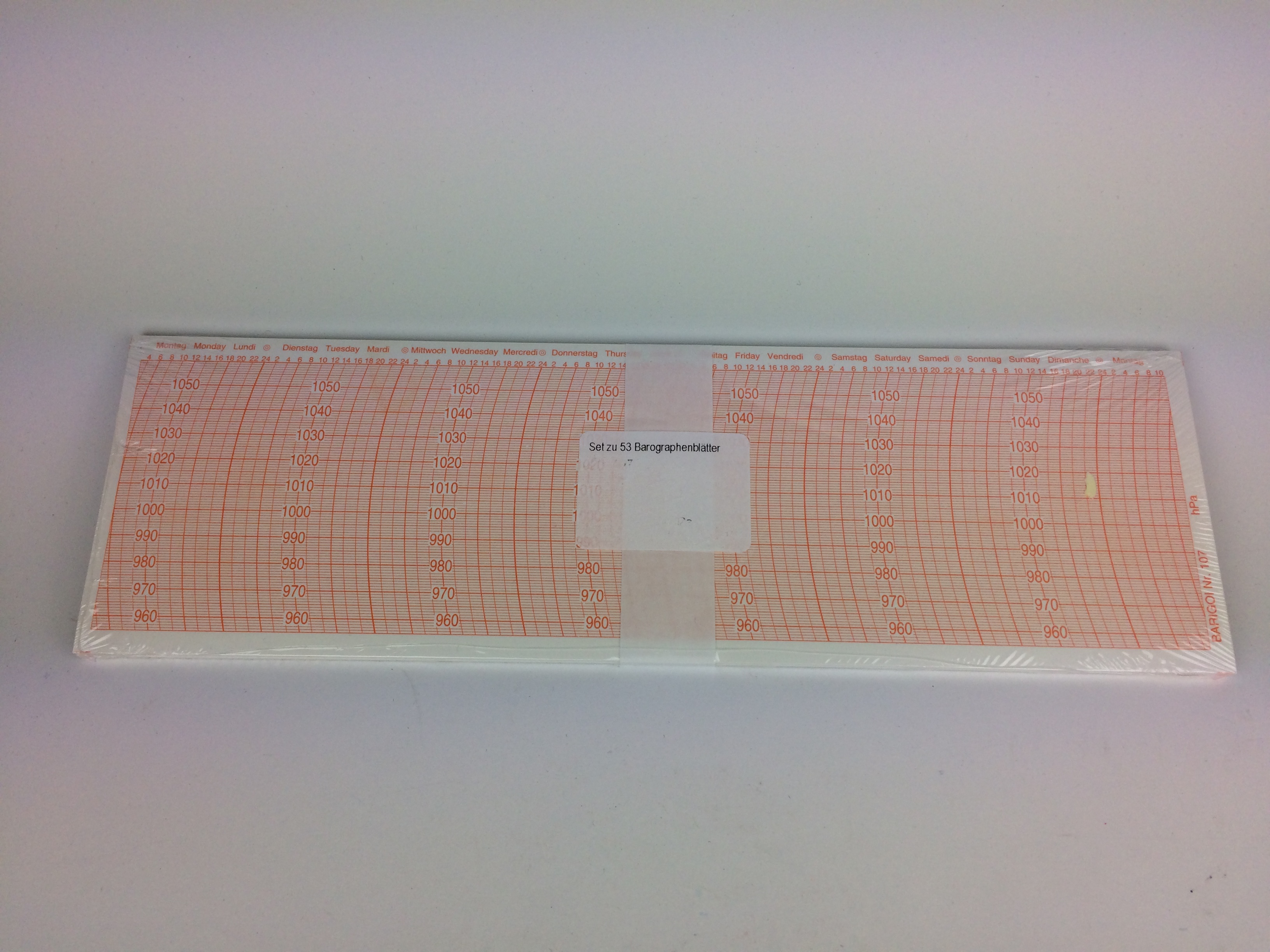 Ersatz - Papier 1 Jahr für Barograph