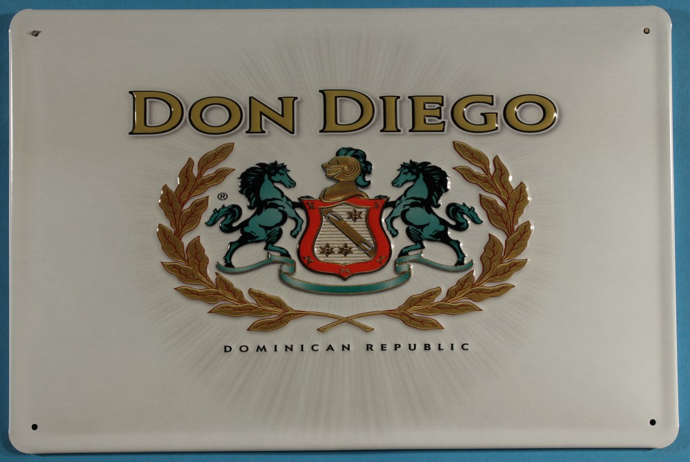 don-diego-zigarren-dominican-republic-blechschild Blechschild Nostalgieschild Don Diego Zigarren Dominikanische Republik Tabakwerbung retro Schild