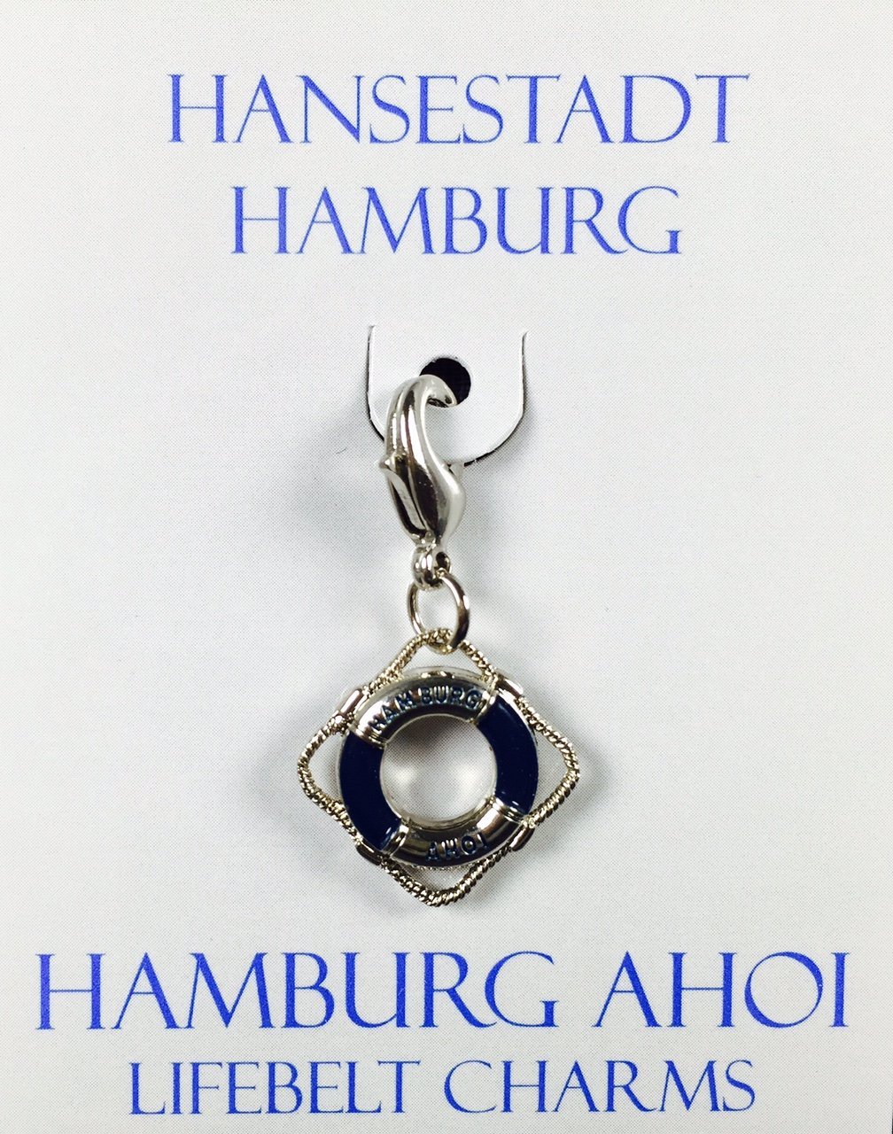 Anh-nger-Rettungsring-blau Anhänger Rettungsring blau Hamburg Ahoi Souvenir Accessoire Charms