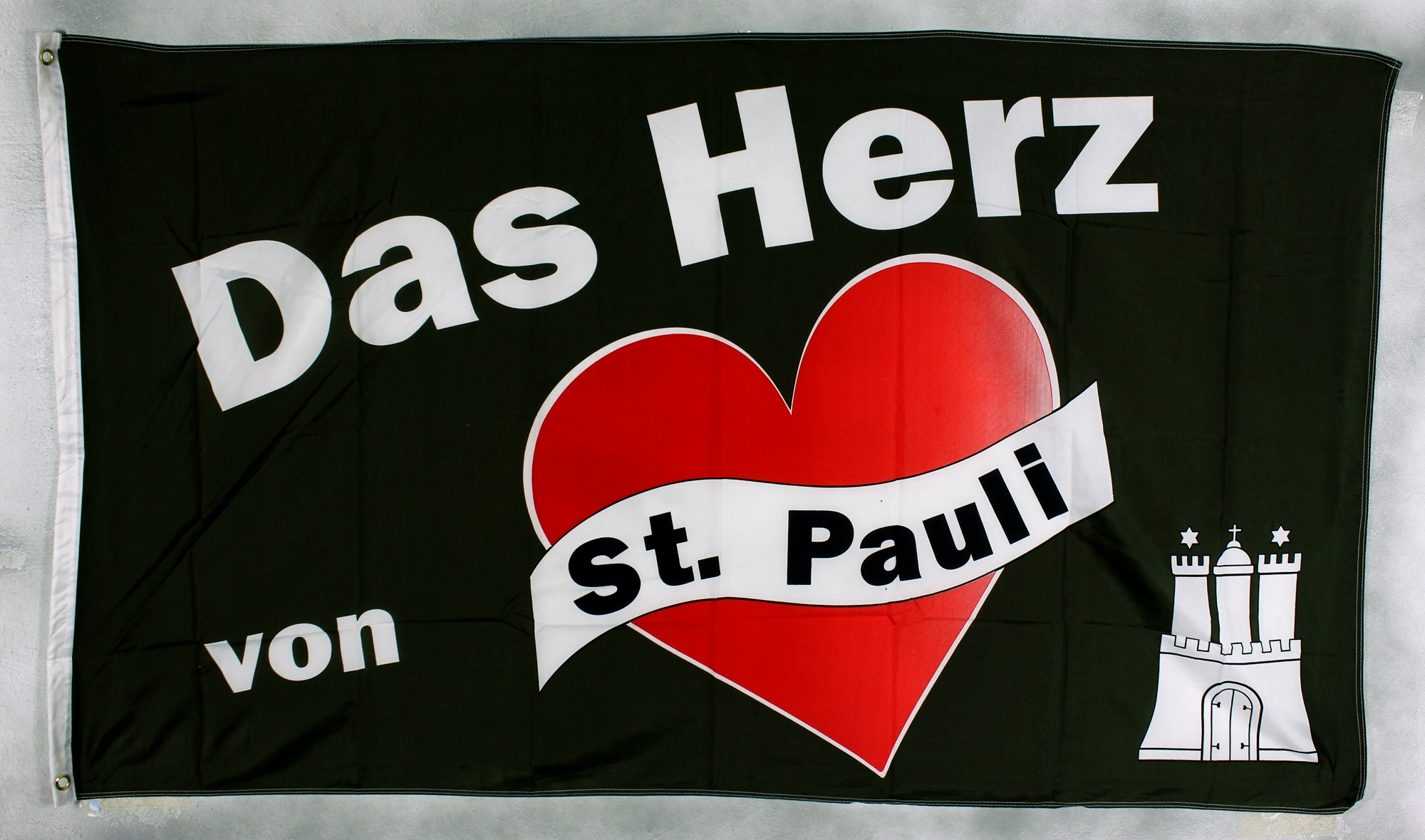 Flagge Fahne Das Herz von St. Pauli