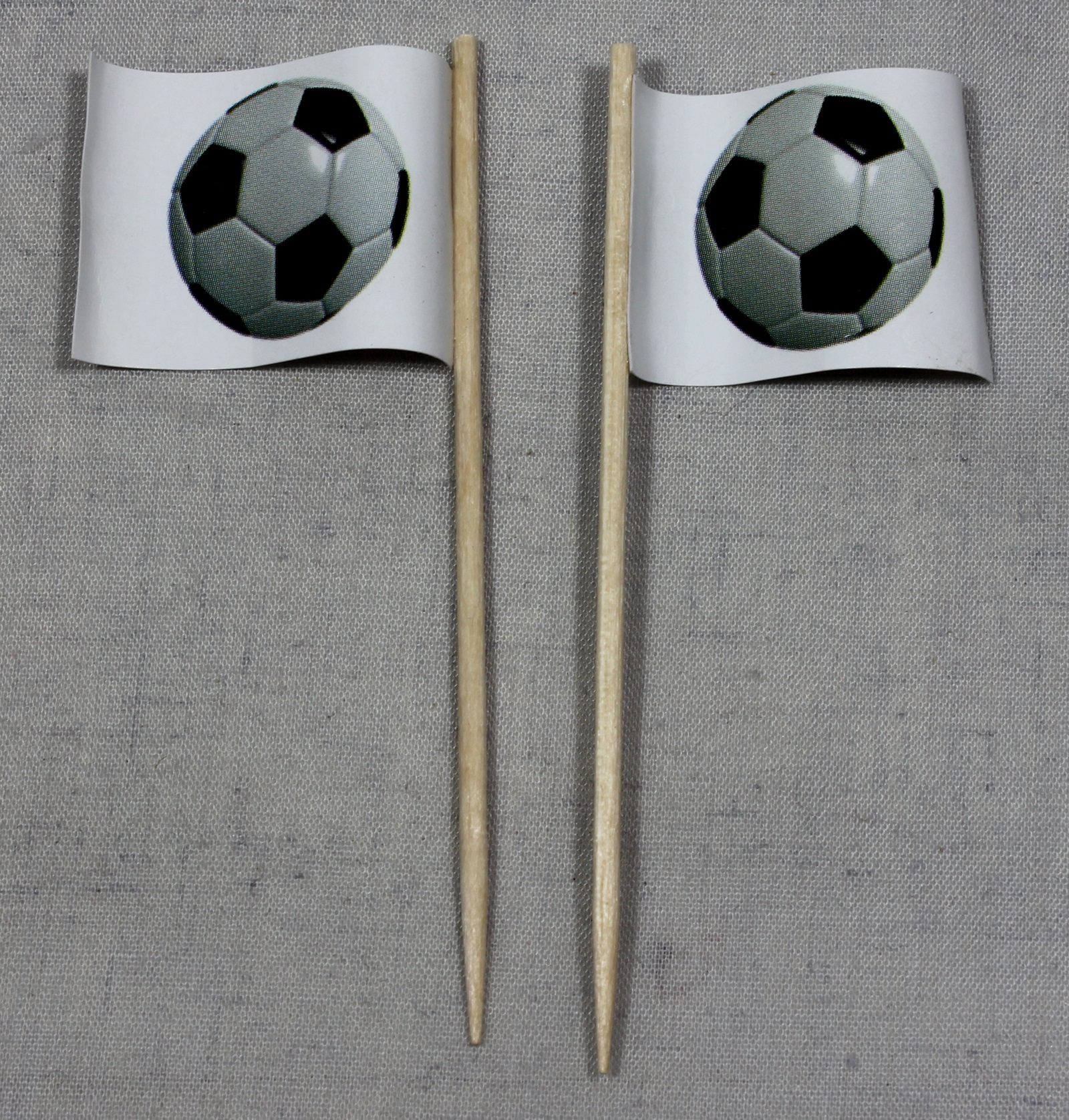 deko-picker-fussball Party-Picker Flagge Fußball Papierfähnchen in Spitzenqualität 50 Stück Beutel
