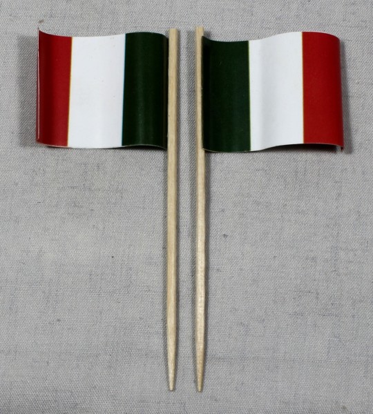 Italienflagge Party Picker Zahnstocher Fähnchen für Häppchen Italien Flagge
