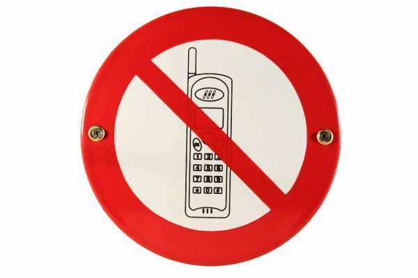 Emaille Schild Handys verboten Emailleschild Verbotsschild Warnschild