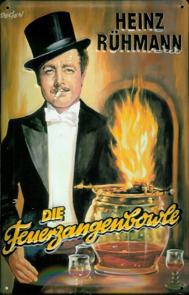 Blechschild Nostalgieschild Feuerzangenbowle Heinz Rühmann Filmplakat