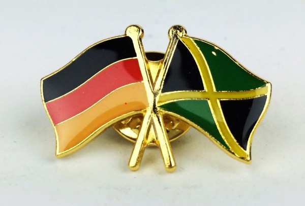 Jamaika / Deutschland Freundschafts Pin Anstecker Flagge Fahne Nationalflagge