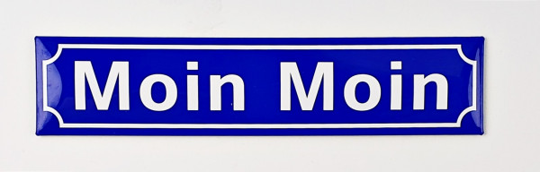 Magnet Straßenschild Moin Moin Souvenir Mitbringsel Geschenk Deko