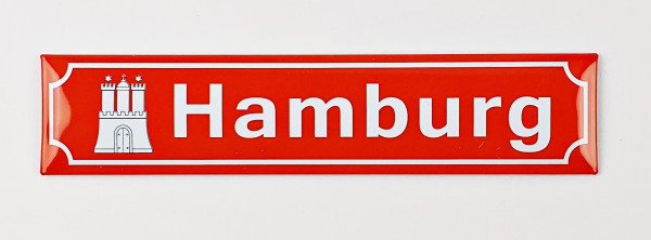 Magnet Straßenschild Hamburg rot Souvenir Mitbringsel Geschenk Deko