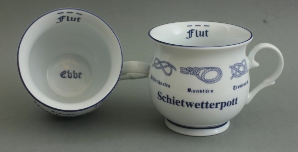 Schietwetterpott Kaffeepott Mit Seemannsknoten Bauchig Kaffeebecher Kaffeetasse Kaffee Pott Becher Und Bierkruge Maritimes Hamburg Buddel Bini Inh Eda Binikowski E K