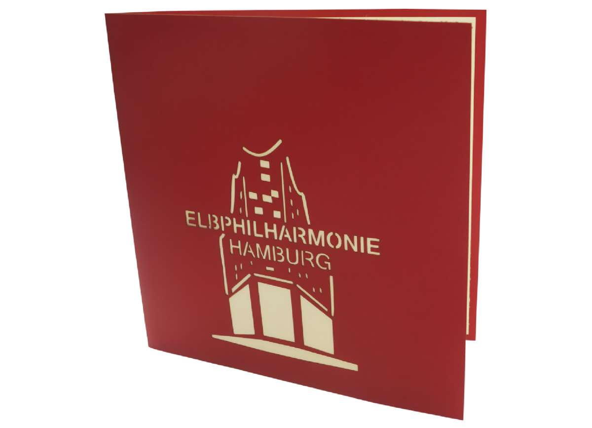3D Pop-Up Karte Elbphilharmonie Hamburg Elphi | Post- und Grußkarten